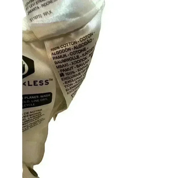 Levi's 501 Button Fly Tie Dye High Rise Distressed White Shorts Size 31, NWT - Picture 9 of 9